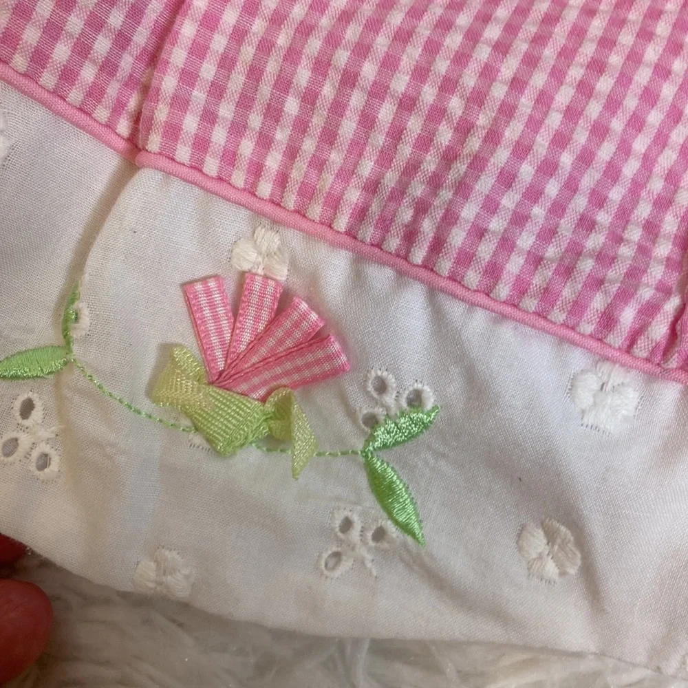 Little Bitty Pink And White Floral Baby Girl Three Piece Set - Picture 4 of 8